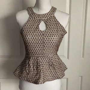 Anthropologie Halter Peplum top, Xs,S
